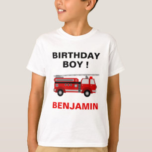 Fire Truck Kids Birthday Party T-Shirt