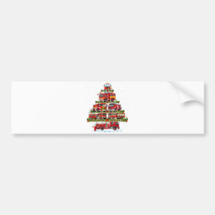 Fire Truck Lights Firefighter Fire Truck Christmas Bumper Sticker
