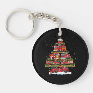 Fire Truck Lights Firefighter Fire Truck Christmas Key Ring