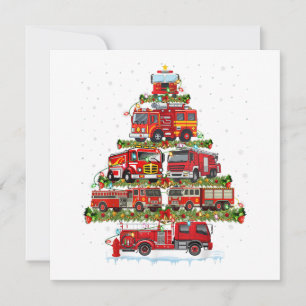 Fire Truck Lights Firefighter Fire Truck Christmas Save The Date