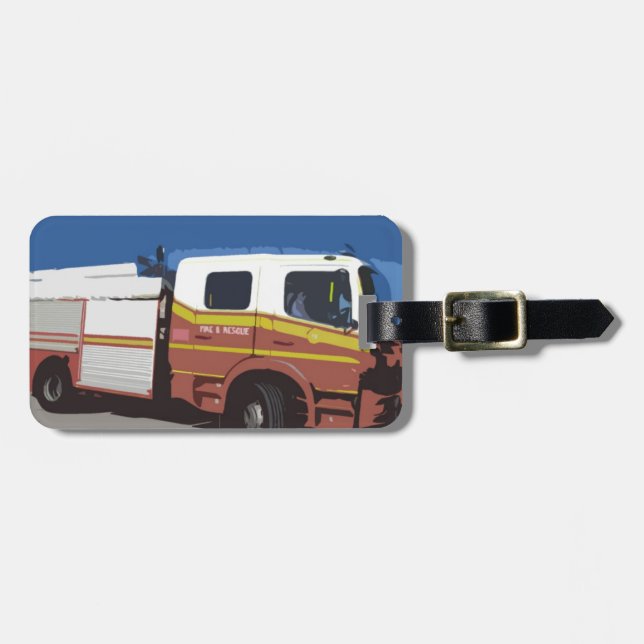 Fire Truck Luggage Tag (Front Horizontal)