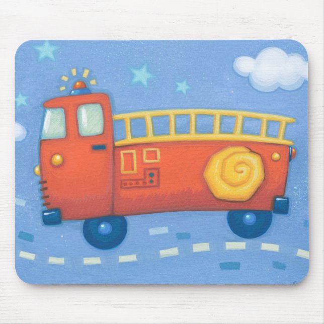 Fire Truck Mouse Mat (Front)