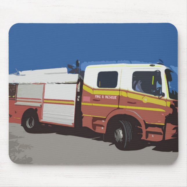 Fire Truck Mouse Mat (Front)