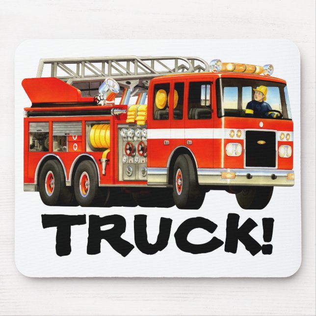 Fire Truck Mouse Mat (Front)