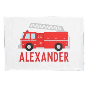 Fire Truck Name Pillowcase