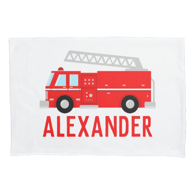 Fire Truck Name Pillowcase (Front)