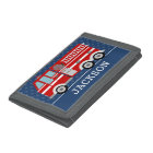 Fire Truck Navy Blue Polka Dot Personalised Kids