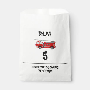 Fire truck Party Birthday Favour Bags