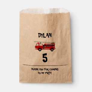 Fire truck Party Birthday Favour Bags