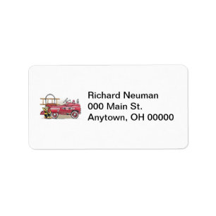 Fire Truck Pedal Car Address Label