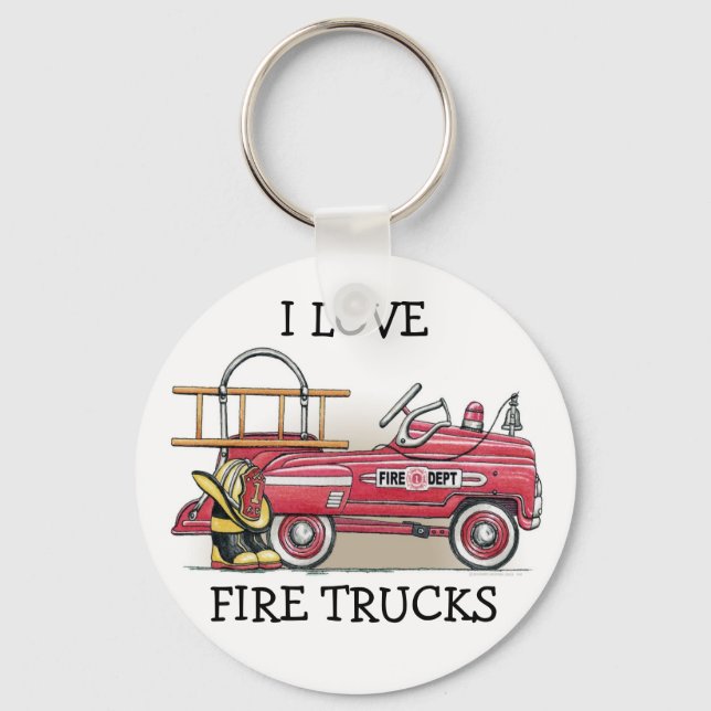 Fire Truck Pedal Car Keychain ILFT (Front)