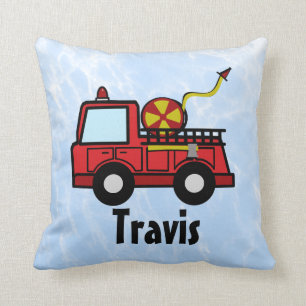 Fire Truck Personalised Throw Pillow