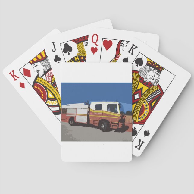 Fire Truck Playing Cards (Back)