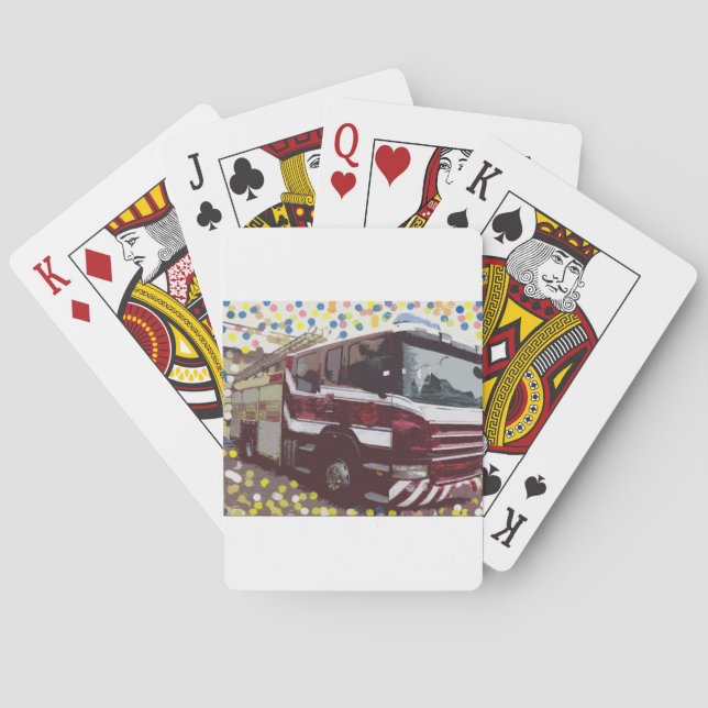 Fire Truck Playing Cards (Back)