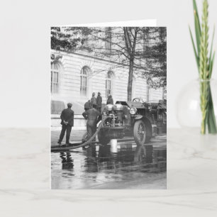 Fire Truck Power Wash, 1923 Card