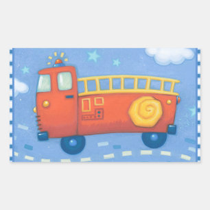 Fire Truck Rectangular Sticker