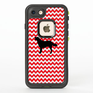 Fire Truck Red Chevron With Golden Silhouette