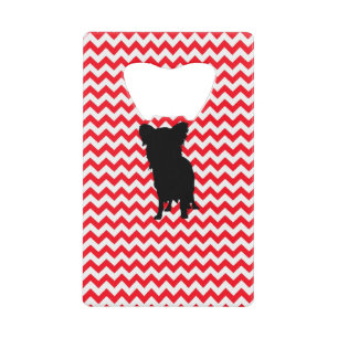 Fire Truck Red Chevron With Yorkie Silhouette