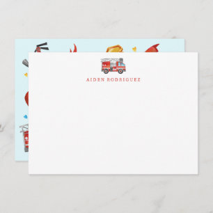 Fire Truck Stationery - Fire Man Thank You Notes