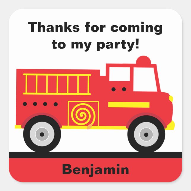 Fire Truck Stickers (Front)