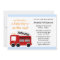 Fire Truck Stripes Boy Baby Shower Invitations