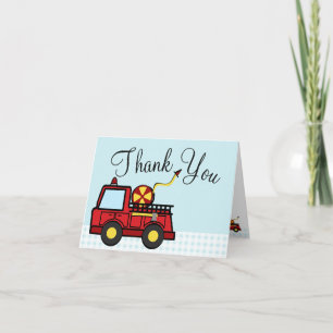 Fire Truck Thank You Card