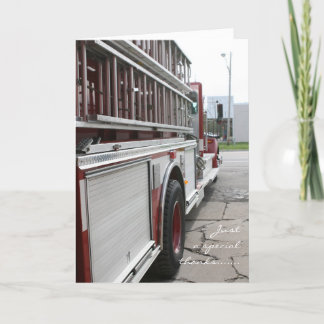 Fire Truck Thank you Card