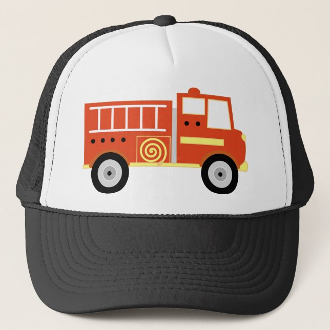 Fire Truck Trucker Hat (Front)