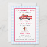 Fire Truck Watercolor Birthday Invitation<br><div class="desc">Our vibrant watercolor fire truck-themed invitation sets the stage for a fun filled birthday adventure. With its whimsical design and lively colours,  this invitation promises a day filled with imagination and delight.</div>