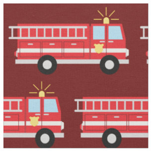 Fire Trucks Cute Kids Vehicles Boys Fabric