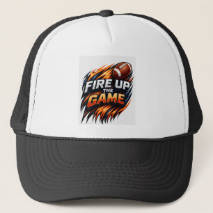 Fire Up the Game Football Hat   Flame Football Sna