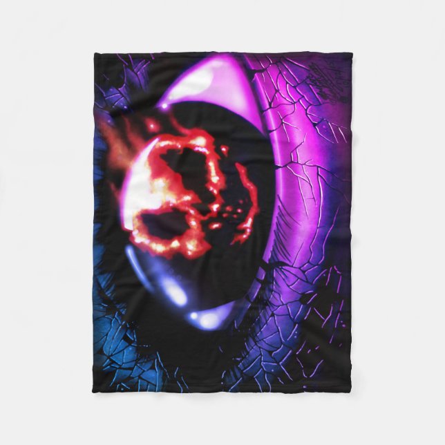 “Fire Vision” Fleece Blanket (Front)