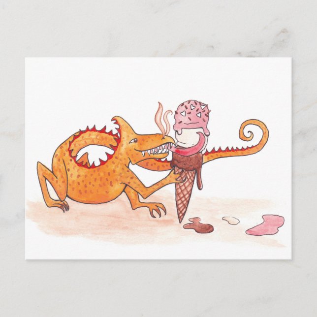 Fire vs. Ice Cream Postcard (Front)