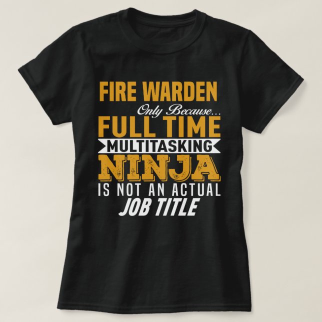 Fire Warden T-Shirt (Design Front)
