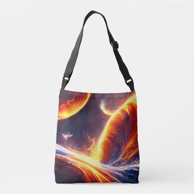 Fire Water Space Crossbody Bag (Back)