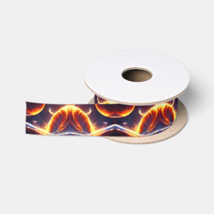 Fire Water Space Satin Ribbon