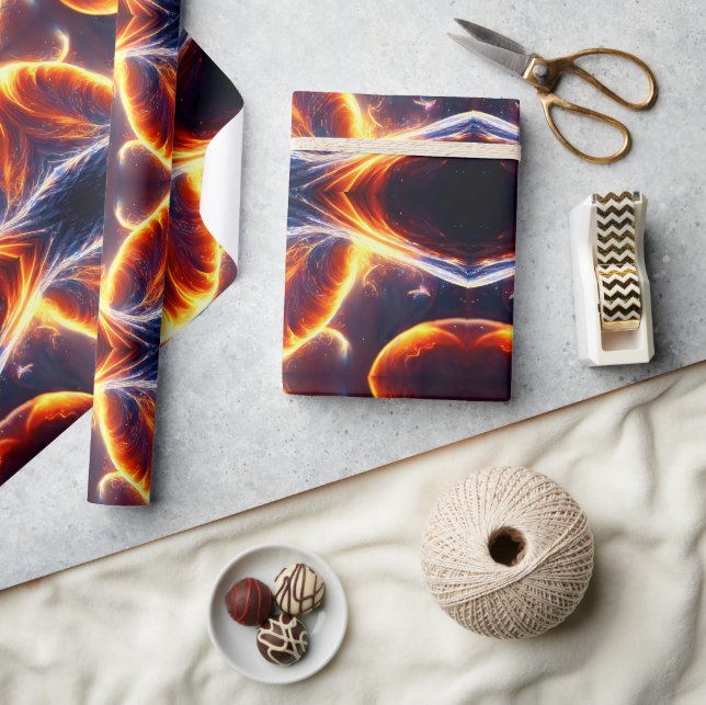 Fire Water Space Wrapping Paper (Crafts)