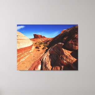 Fire Wave 4 Valley Fire Overton Nevada Landscape Canvas Print