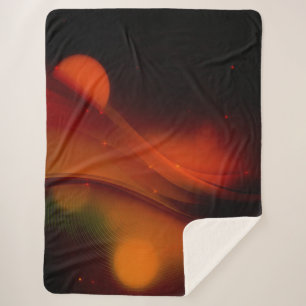 Fire Wave Sherpa Blanket