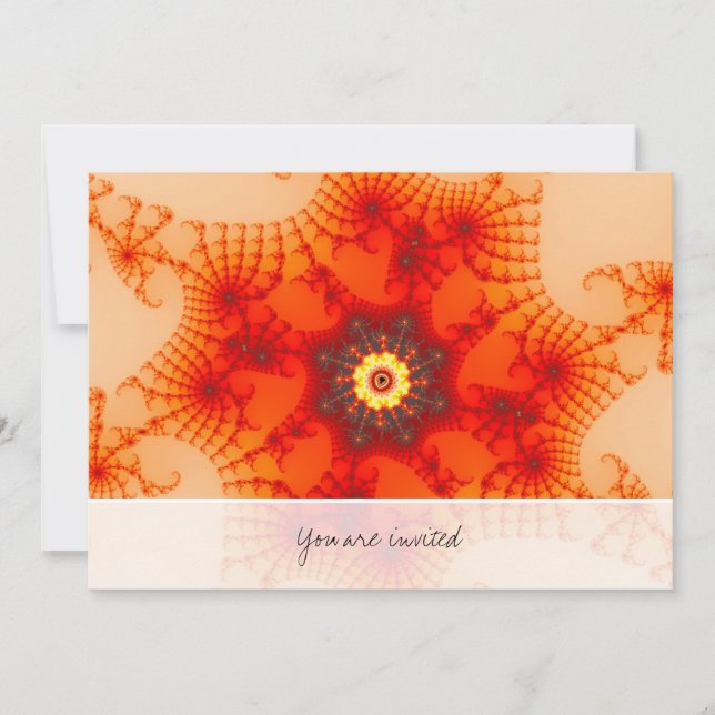 Fire Web - Fractal Art Invitation (Front)