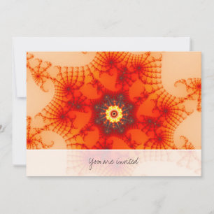 Fire Web - Fractal Art Invitation