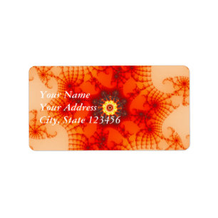 Fire Web - Fractal Art Label