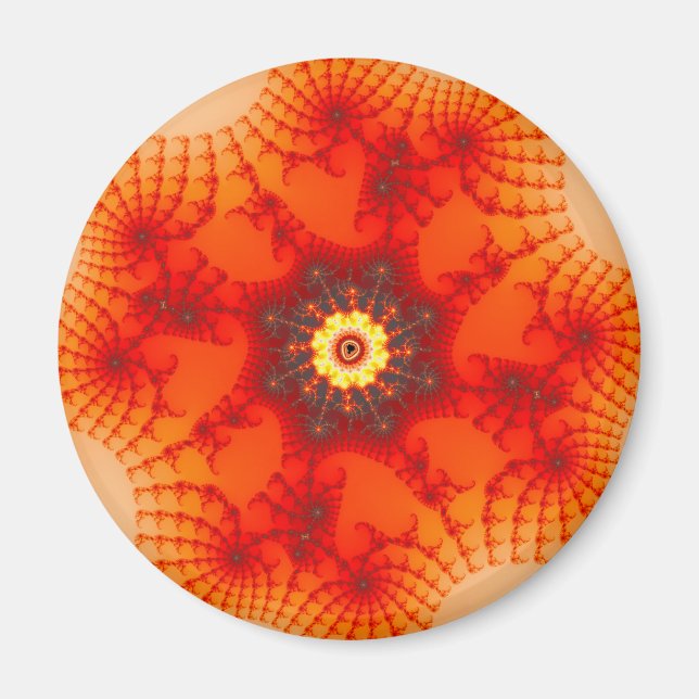 Fire Web - Fractal Art Magnet (Front)