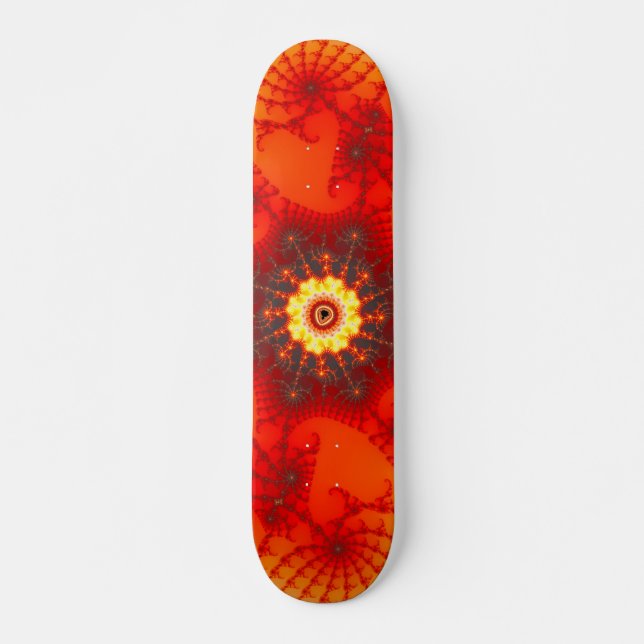 Fire Web - Fractal Art Skateboard (Front)