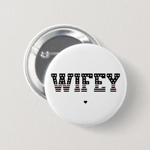 Fire Wifey Thin Red Line Firefighter Fireman Wife 6 Cm Round Badge