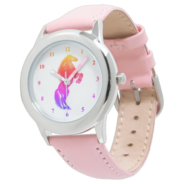 Fire Wild Horse Watch - Rainbow Colours (Angled)