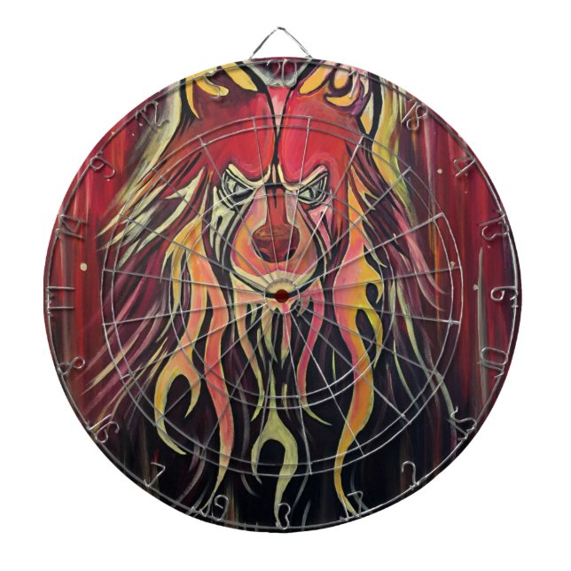 Fire Wolf  Dartboard (Front)