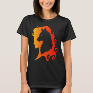 Fire Wolf Spirit Totem Animal Guide Pagan Wicca Ch T-Shirt