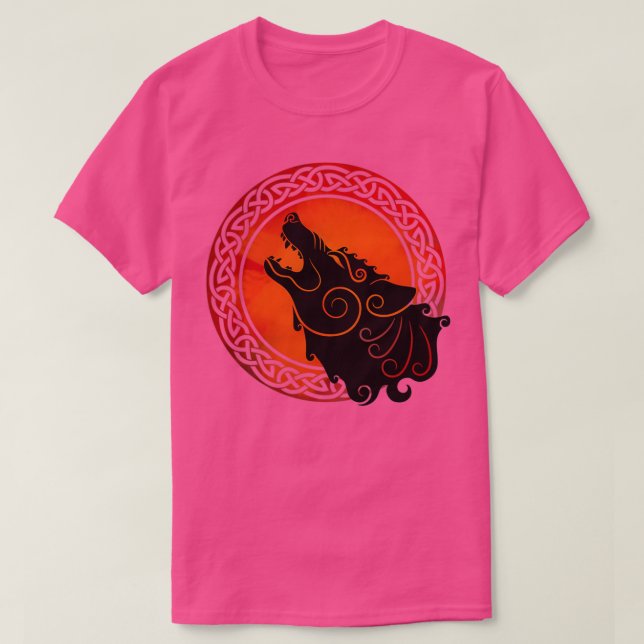 Fire wolf Viking Nordic Scandinavian t celtic T-Shirt (Design Front)