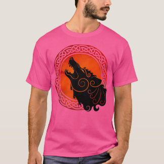 Fire wolf Viking Nordic Scandinavian t celtic T-Shirt